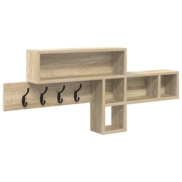 Стенен закачалка за палта с рафт Сонома дъб 100 x 12 x 43,5 см