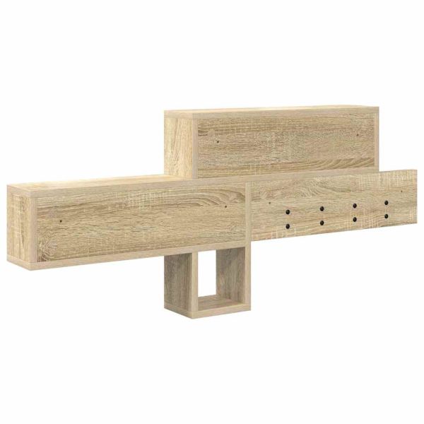 Стенен закачалка за палта с рафт Сонома дъб 100 x 12 x 43,5 см