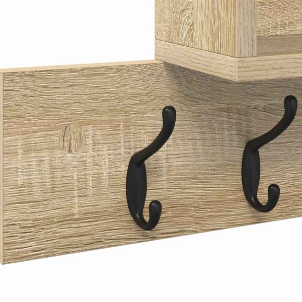 Стенен закачалка за палта с рафт Сонома дъб 100 x 12 x 43,5 см