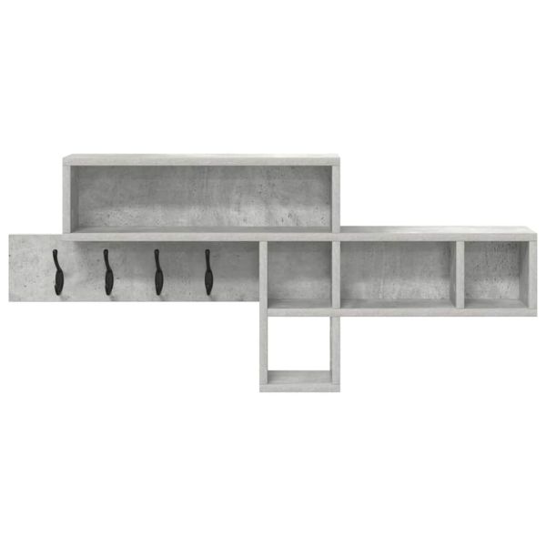 Стенен закачалка за палта Циментено сиво 100 x 12 x 43,5 см