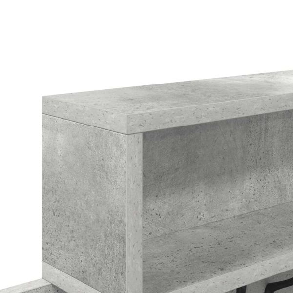 Стенен закачалка за палта Циментено сиво 100 x 12 x 43,5 см