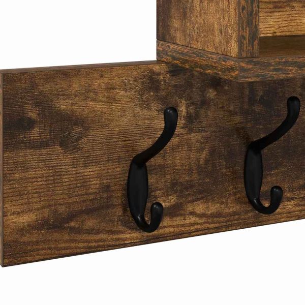 Стенен закачалка за палта с рафт Димян дъб 100 x 12 x 43,5 см