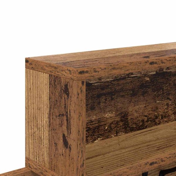 Стенен закачалка за палта с рафт Старо дърво 100 x 12 x 43,5 см