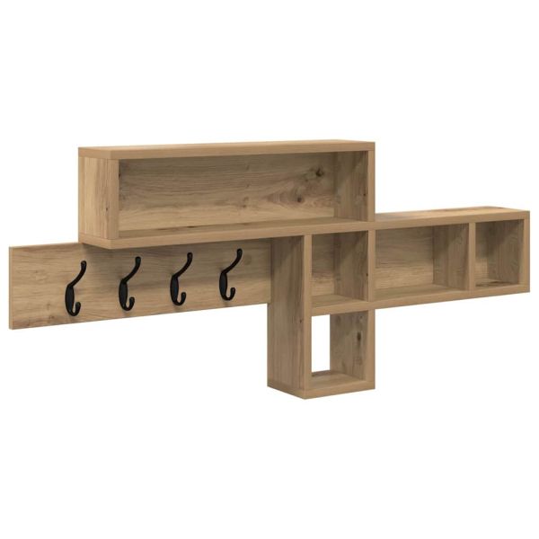 Стенен закачалка за палта с рафт Дъб 100 x 12 x 43,5 см