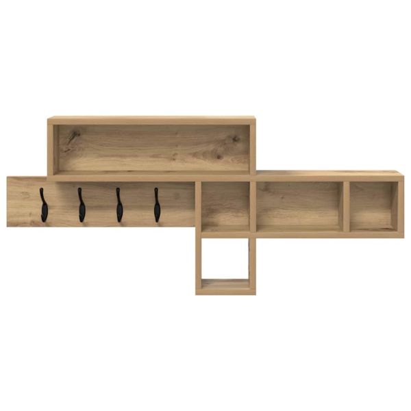 Стенен закачалка за палта с рафт Дъб 100 x 12 x 43,5 см