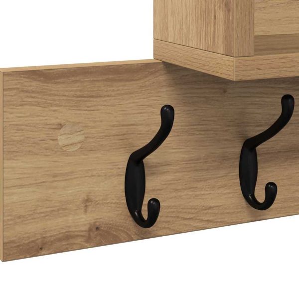 Стенен закачалка за палта с рафт Дъб 100 x 12 x 43,5 см