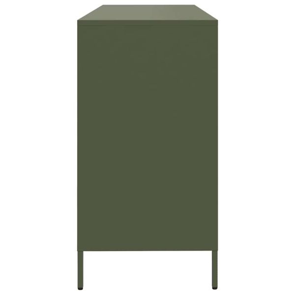 Бюфет маслиненозелен 135x39x73,5 см студеновалцувана стомана