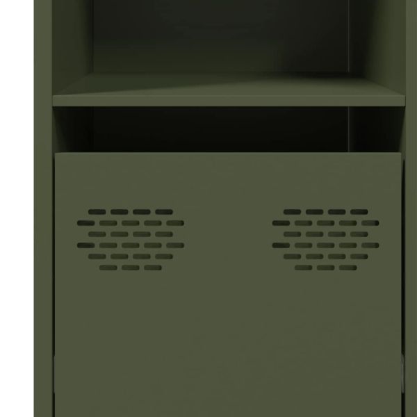Бюфет маслиненозелен 135x39x73,5 см студеновалцувана стомана