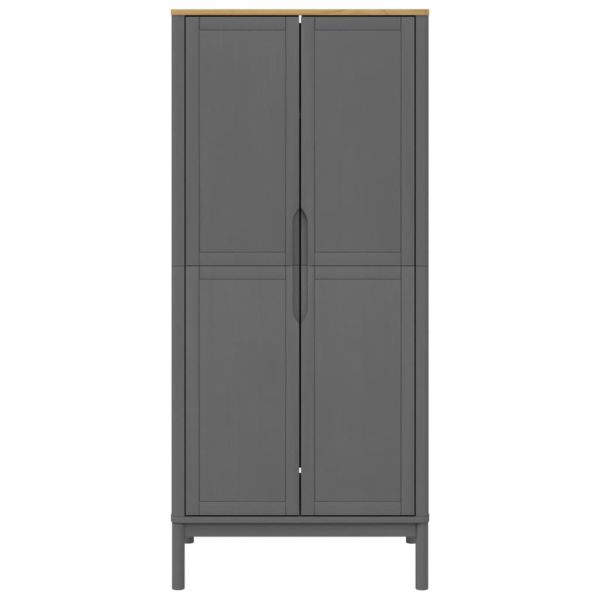 Гардероб FLORO, сив, 77x53x171 см, бор масив