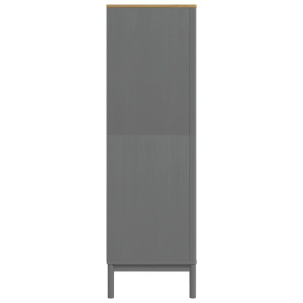 Гардероб FLORO, сив, 77x53x171 см, бор масив
