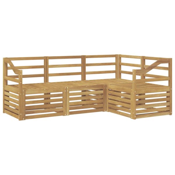 Комплекти дивани 4 pcs Бяло 185,5 x 126,5 x 73 см
