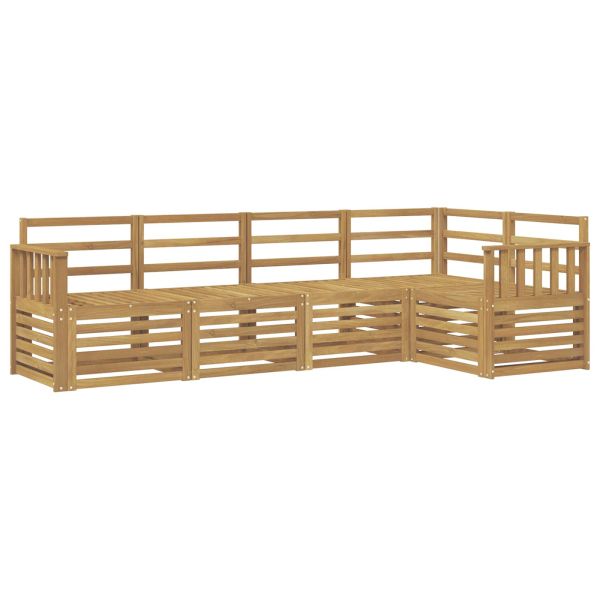 Комплект дивани за открито 5 pcs Бяло 247 x 128,5 x 73 см