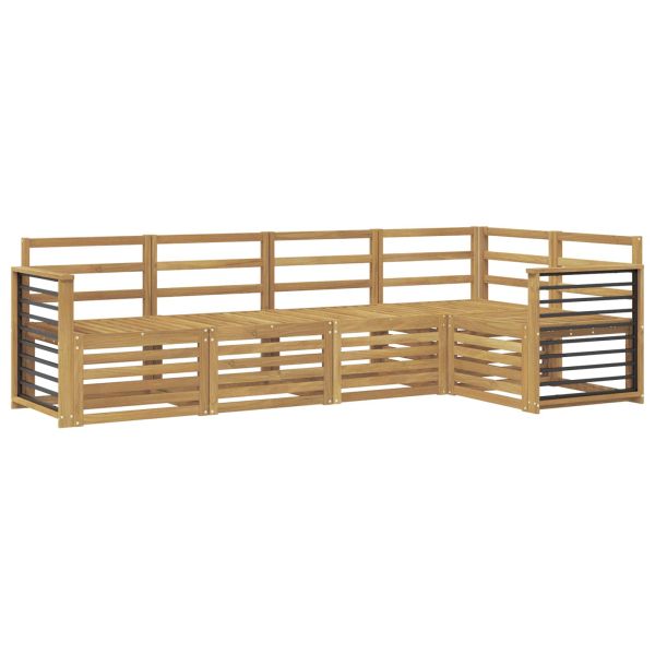 Комплект дивани за открито 5 pcs Бяло 247 x 128,5 x 73 см
