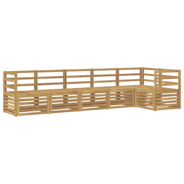 Комплект дивани за открито 6 pcs Бяло 304 x 126,5 x 73 см