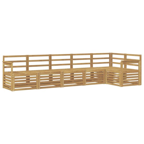 Комплект дивани за открито 6 pcs Бяло 306 x 128,5 x 73 см