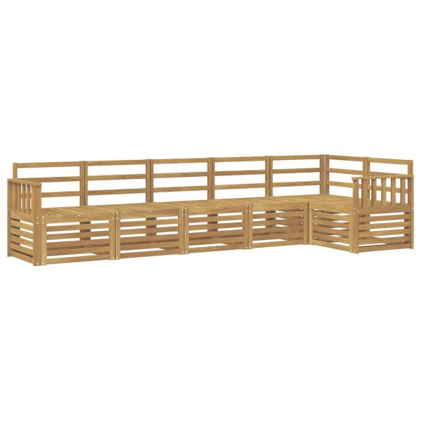 Комплект дивани за открито 6 pcs Бяло 306 x 128,5 x 73 см