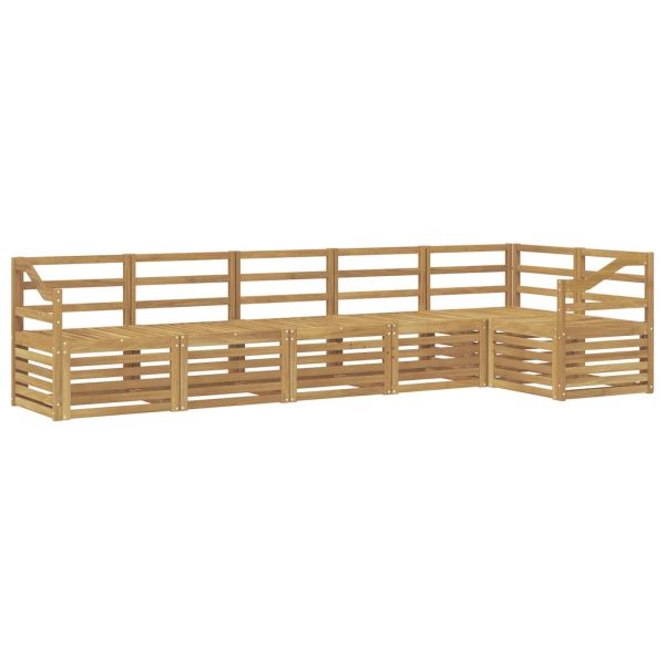 Комплект дивани за открито 6 pcs Бяло 304 x 126,5 x 73 см