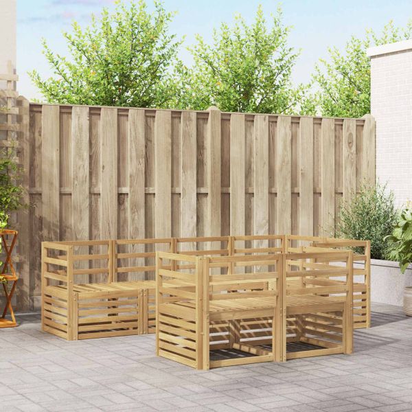 Комплект дивани за открито 7 pcs Бяло 245 x 126,5 x 73 см