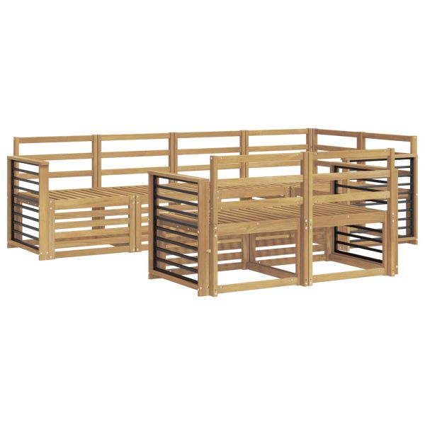 Комплект дивани за открито 7 pcs Бяло 247 x 128,5 x 73 см