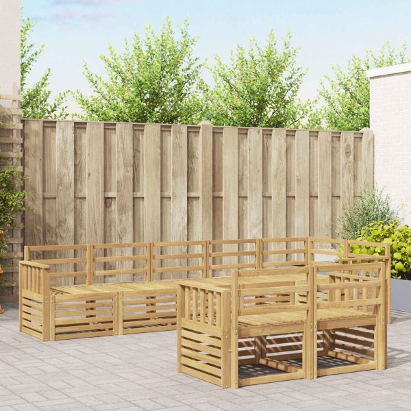 Комплект дивани за открито 8 pcs Бяло 306 x 128,5 x 73 см