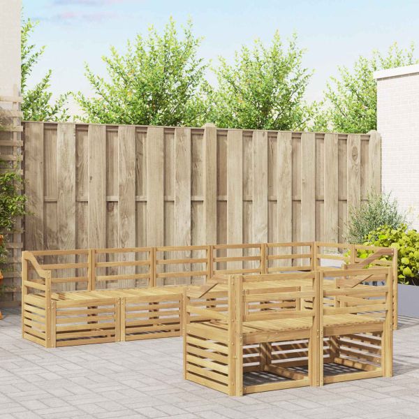 Комплект дивани за открито 8 pcs Бяло 304 x 126,5 x 73 см
