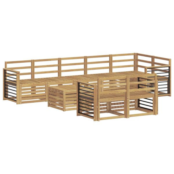 Комплект дивани за открито 9 pcs Бяло 59 x 59 x 37 см