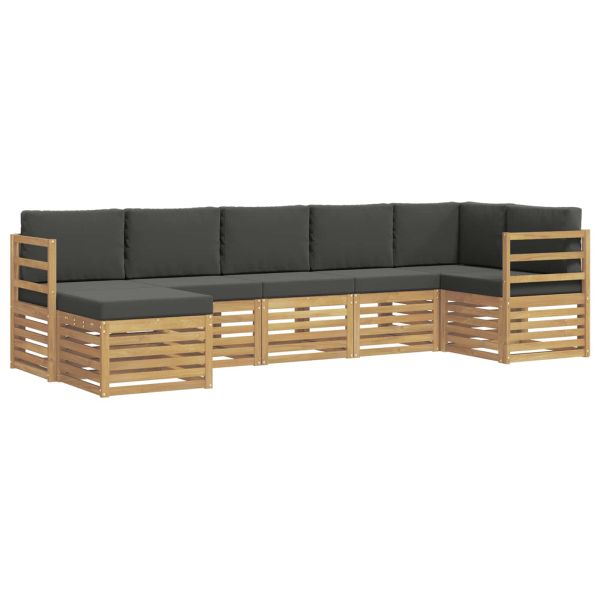 Комплект дивани за открито 7 pcs Бяло и антрацит