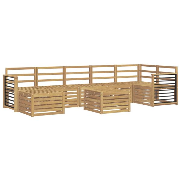 Комплект дивани за открито 8 pcs Бяло 59 x 59 x 37 см