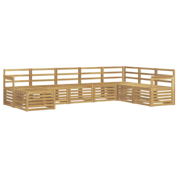 Комплект дивани за открито 8 pcs Бяло 306 x 187,5 x 73 см