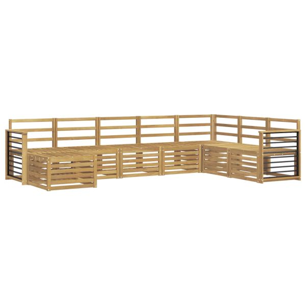 Комплект дивани за открито 8 pcs Бяло 306 x 187,5 x 73 см