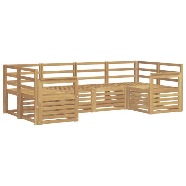 Комплект дивани за открито 6 pcs Бяло 245 x 128,5 x 73 см