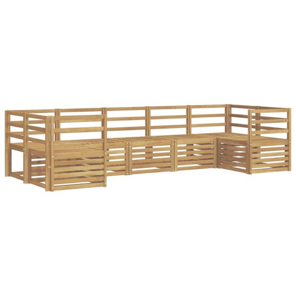 Комплект дивани за открито 7 pcs Бяло 304 x 126,5 x 73 см