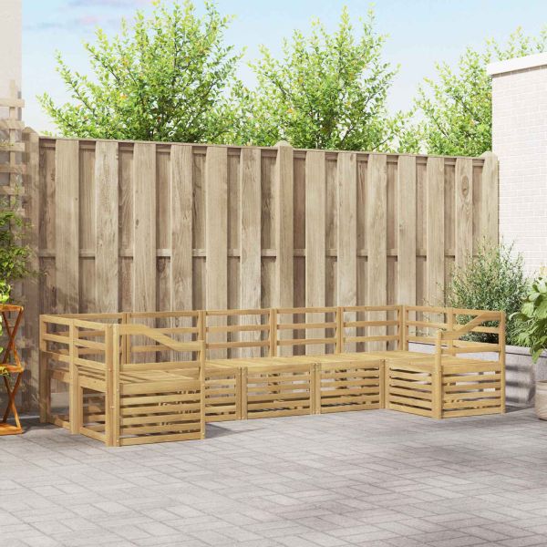 Комплект дивани за открито 7 pcs Бяло 304 x 126,5 x 73 см
