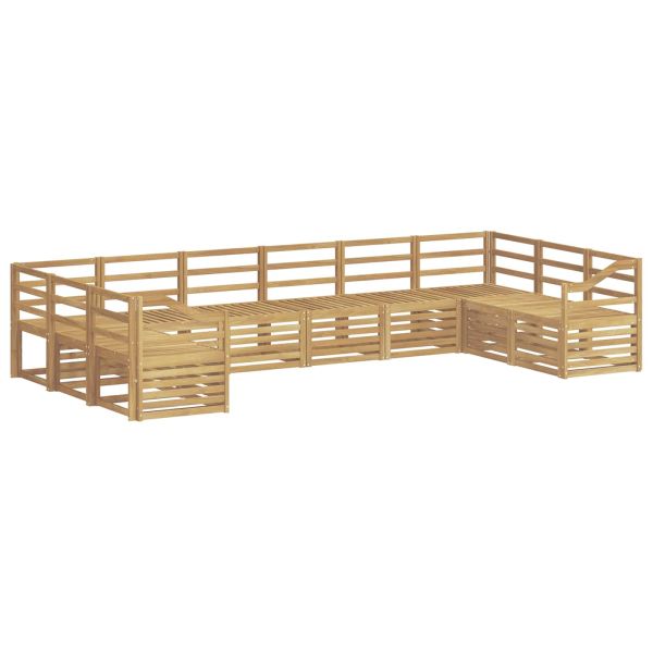 Комплект дивани за открито 10 pcs Бяло 363 x 185,5 x 73 см