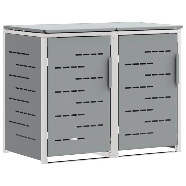 Съхранение на контейнер for 2 Bins 240L Неръждаема стомана Сиво