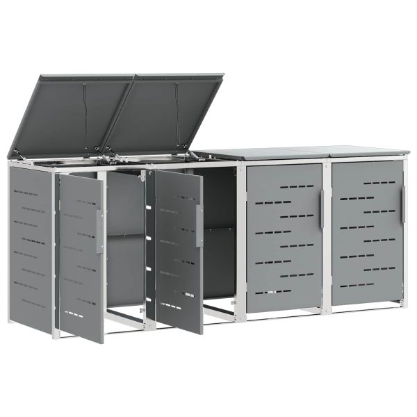 Съхранение на контейнер for 4 Bins 240L Неръждаема стомана Сиво