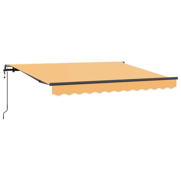 Прибираща се тента Пясък 600 × 350 cm Тъкан и алуминий