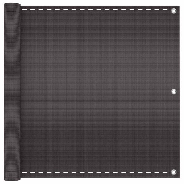 Балконен екран Антрацит 90 x 1000 cm HDPE и алуминий
