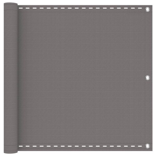 Балконен екран Светлосиво 90 x 300 cm HDPE и алуминий