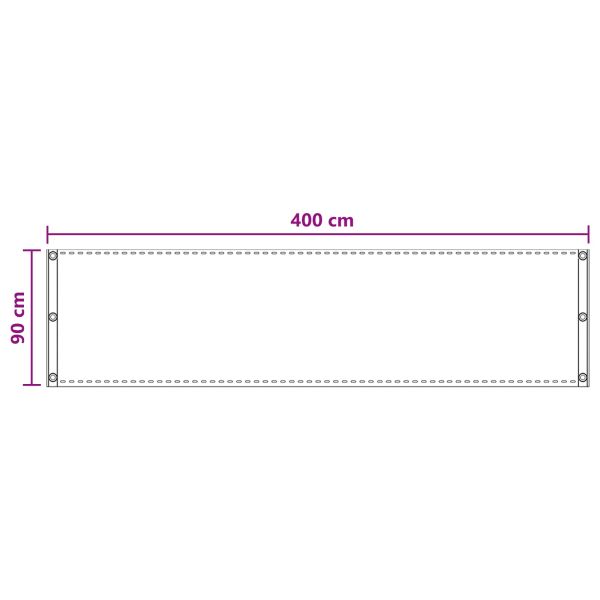 Балконен екран Светлосиво 90 x 400 cm HDPE и алуминий