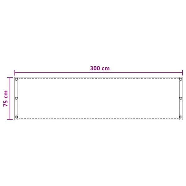 Балконен екран Пясък 75 x 300 cm HDPE и алуминий
