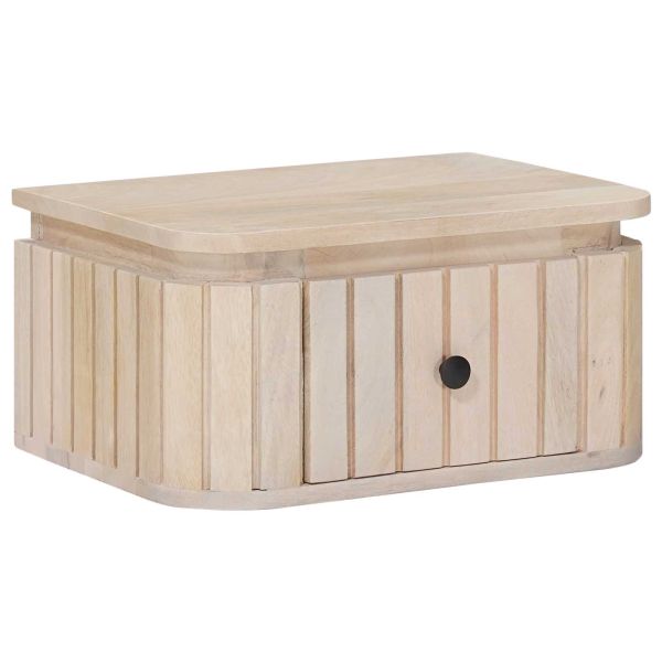 Ръчно изработен нощен шкаф Бяло 40 x 30 x 20 см