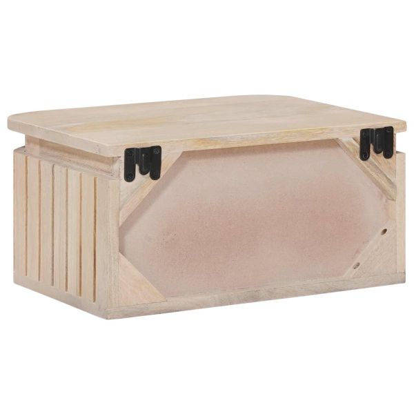 Ръчно изработен нощен шкаф Бяло 40 x 30 x 20 см