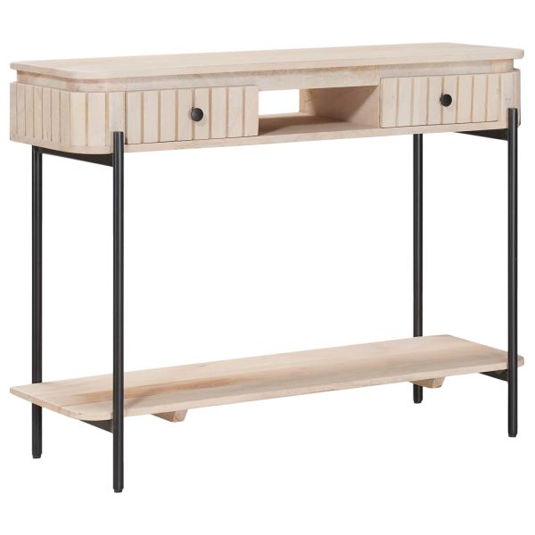 Ръчно изработена масичка Бяло 100 x 30 x 76 см