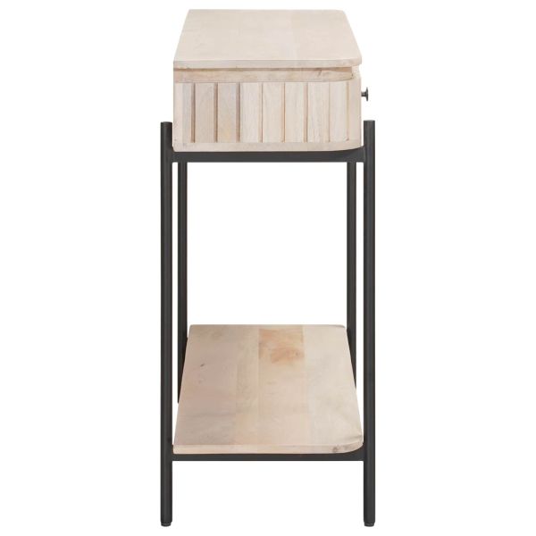 Ръчно изработена масичка Бяло 100 x 30 x 76 см