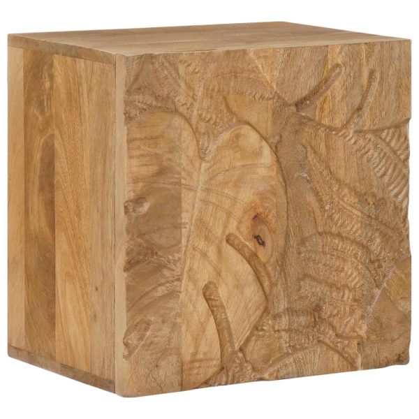 Ръчно изработен нощен шкаф Тикова кафява 40x30x40 см