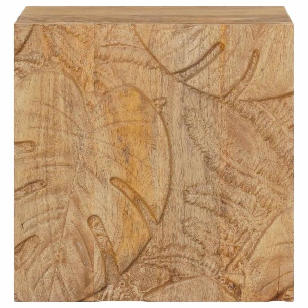 Ръчно изработен нощен шкаф Тикова кафява 40x30x40 см