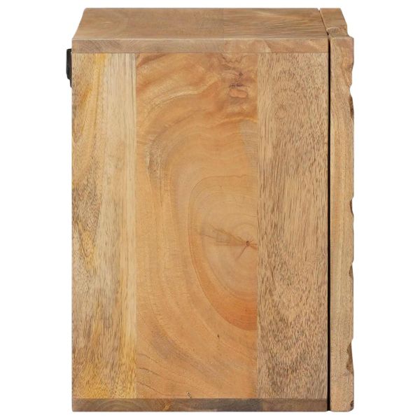 Ръчно изработен нощен шкаф Тикова кафява 40x30x40 см