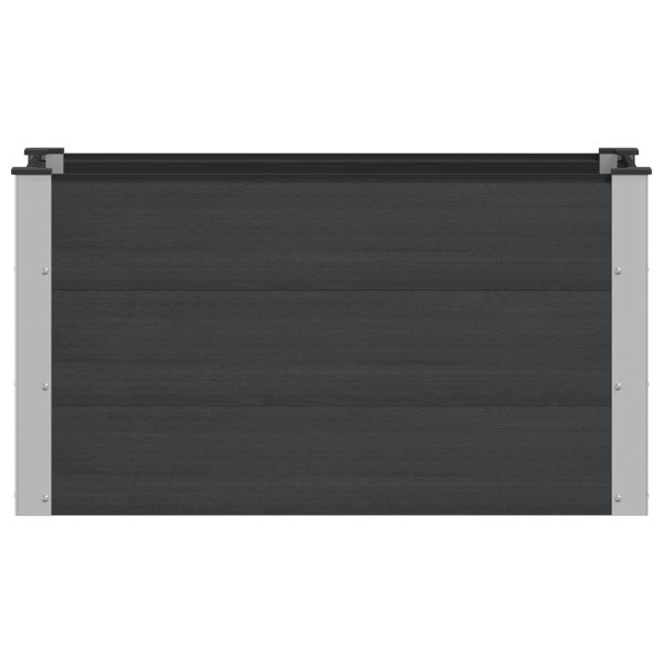 Градинска повдигната леха Черно 100 x 50 x 54 cm WPC и алуминий