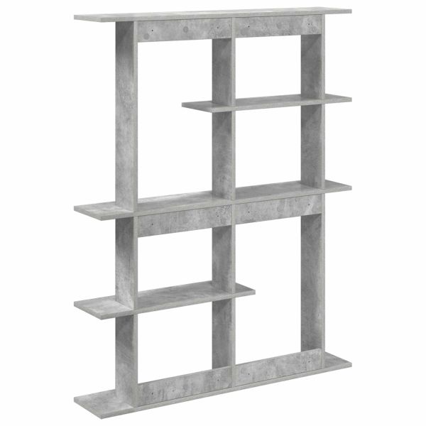 Единица за рафтове на стена Сиво 102 x 20 x 130 см